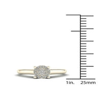 1 10CT TDW diamant 10k Aur Galben Cluster inel de logodna