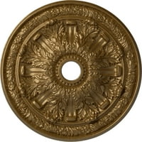 30OD 7 8ID 1 4p medalion de tavan din piatră, Pictat manual din aur PAL