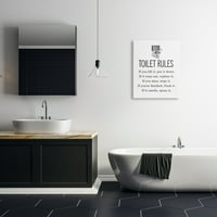 Stupell Industries baie toaletă reguli lista Vintage Tron ilustrare, 30, Design de Litere și căptușite