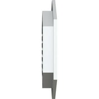Ekena Millwork 24 W 16 h verticală vârf Gable Vent Pitch: funcțional, PVC Gable Vent w 1 4 plat Trim Cadru