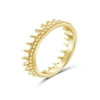 JewelersClub 14k aur placat cu argint coroana inel pentru femei