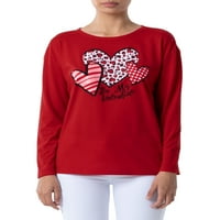 Mod de a sărbători tricoul cu mânecă lungă de Valentine pentru femei