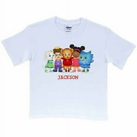 Tricou alb personalizat Daniel Tiger ' s Neighborhood Group pentru copii mici