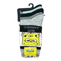 SpongeBob SquarePants, Șosete Pentru Bărbați, Pachet De 5, Dimensiune 6,5-12