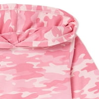 Garanimals Baby & Toddler Girls Camo roz cu glugă tricou cu mânecă lungă, dimensiuni 12M-5T