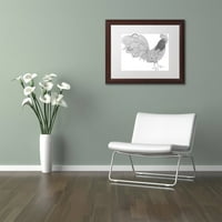 Marcă comercială Fine Art Cock-a-Doodle Canvas Art de Hello Angel, alb mat, cadru din lemn