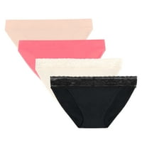 Secret Treasures chiloți de Bikini Super-Stretch preferați pentru femei, pachet de 4