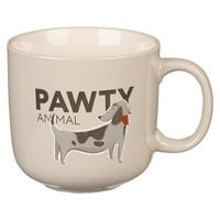 Halbă de cafea cadou pentru mama câinelui din blană, Pawty Animal Fun Coffee Cup cadou pentru iubitorii de câini, proprietarii
