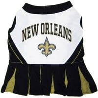 Animale de companie primul NFL New Orleans Saints Majoreta tinuta, dimensiuni rochie pentru animale de companie disponibile. Ținută De Câine Licențiată