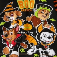 Paw Patrol Toddler Boys Negru Boo Patrol Chase & Marshall Halloween Pijamale 2t