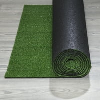 Ottomanson impermeabil Interior Exterior Artificial iarbă covor pentru Patio Pet Deck, 2' 9', Verde