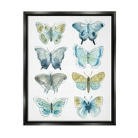 Stupell Variat Fluturi & Molii Insecte Animale & Insecte Pictura Negru Floater Înrămate Arta Print Perete Art