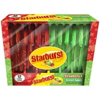 Starburst Holiday Strawberry & Green Apple Bomboane Bastoane, 0. Oz., Conte