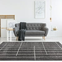 United Weavers Celestial Amael Contemporan Stripe Runner Covor, Fum, 2'7 7'2