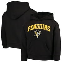 Tineret Negru Pittsburgh Penguins Echipa Logo Pulover Hoodie