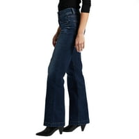 Silver Jeans Co. Femei Avery mare creștere pantaloni picior blugi, talie dimensiuni 24-36