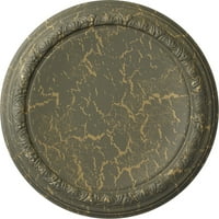 Ekena Millwork 1 2OD 3 4 p medalion de tavan Carlsbad, Crackle de Hamamelis Pictat manual
