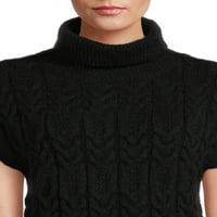 Timp și Tru femei Mock gât cablu pulover vesta, dimensiuni XS-XXXL