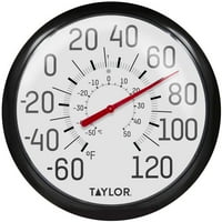 Taylor Precision Products Termometru De Perete Mare Și Îndrăzneț, Mărime Unică, Negru