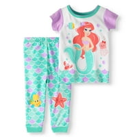 Little Mermaid Baby girl bumbac pijamale strânse, set