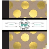 American Crafts BoBunny 8 9 Misc Me Binder-Design de aur și Kraft, accesoriu pentru Album-Album Hardcover