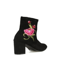 Natura Breeze femei Rose detaliate glezna papuceii în negru