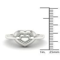 1 20CT TDW diamant s Sterling argint moda inel