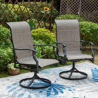 Studio în aer liber Patio Dinning Set cu Textilen scaune de luat masa în aer liber pentru Patio, punte, pridvor