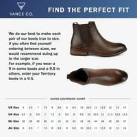 Compania Vance. Mens Landon Tru confort spuma Pull - on rotund Toe Chelsea Boot