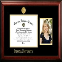Universitatea Indiana, Bloomington 11W 8.5 H cadru de diplomă în relief auriu cu portret