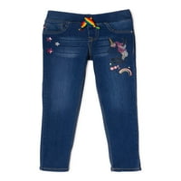 Vigoss Girls Unicorn Dreams Blugi Skinny Pull-On, Dimensiuni 4-12