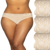 Vanity Fair femei măgulitor Dantelă Bikini Chilotei, pachet, dimensiuni 6-9