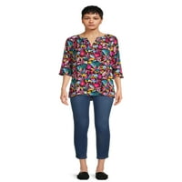 Bluza țărănească Pioneer Woman cu 3 Mâneci lungi 4, Pentru femei