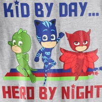 Tricou Grafic Pentru Băieți 'Kid By Day, Hero By Night'