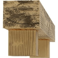 Ekena Millwork 6 H 10 D 72 W sablat Fau lemn semineu Mantel Kit w Alamo Corbels, pin Natural