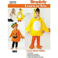 Simplitatea învață să coase Penguin copilului & Jack O ' Lantern costume modele, fiecare
