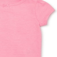 Garanimals Baby Girl tricouri cu dungi și imprimeu, 3pk