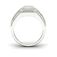 1 8CT TDW diamant 10k Aur Alb Halo inel de logodna