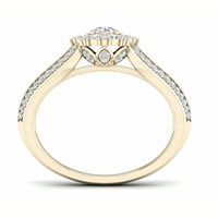 Imperial 3 4CT TDW diamant 14k aur galben Halo inel de logodna