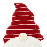 Timp de vacanță pălărie roșie în formă de gnom Pernă decorativă de Crăciun, număr pe pachet