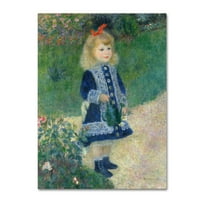Marcă comercială Artă Plastică 'o fată cu o cană de udare' artă pe pânză de Pierre Renoir