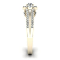 3 4CT TDW diamant 10k Aur Galben Halo Split Gamba inel de logodna