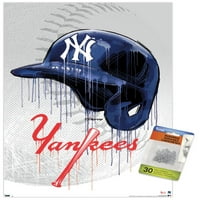New York Yankees - Poster de perete cu cască de picurare cu știfturi, 14.725 22.375