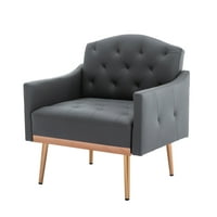 Scaune de sufragerie Scaun cu Accent din piele PU, canapea simplă Aukfa scaun modern de vanitate cu cotieră pentru birou la domiciliu,