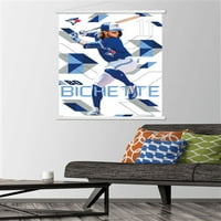 Toronto Blue Jays-Bo Bichette Poster de perete cu cadru Magnetic din lemn, 22.375 34