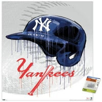 New York Yankees - Poster de perete cu cască de picurare cu știfturi, 22.375 34