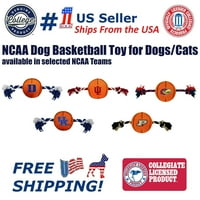 Animale de companie prima NCAA Indiana Hoosiers jucărie de baschet pentru câini pisici - jucărie durabilă, rezistentă și scârțâitoare