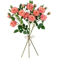 Set de spray-uri florale artificiale Roz Real Touch Camellia Rose 23