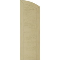 Ekena Millwork 12 W 32 H Timberthane chiparos Pecky două panouri plate egale w obloane eliptice de sus Fau din lemn, bronz amorsat