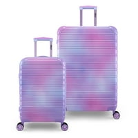 iFLY Hardside Bagaje Fibertech Set, 20 bagaj de mână și 28 bagaj verificat, Pastel Sky